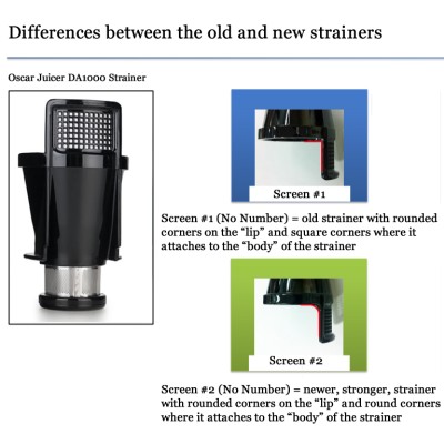 Oscar Juicer DA1000 - Juicing Strainer (New Moulds)