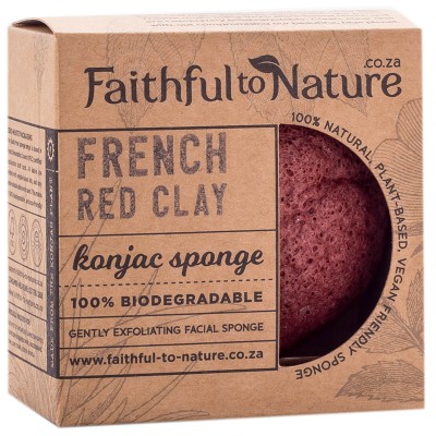 Faithful To Nature Konjac Sponge - French Red Clay