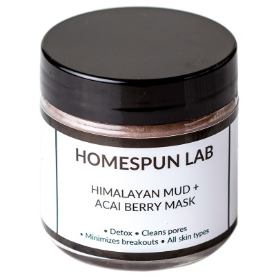 Homespun Lab Himalayan Mud + Acai Berry Mask Powder 