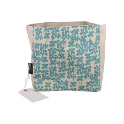 Veldt Small Storage Cube Acacia Forest Aqua & Green