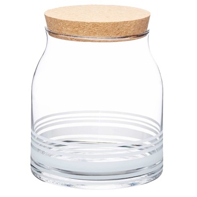 KitchenCraft Natural Elements Clear Glass Storage Jar