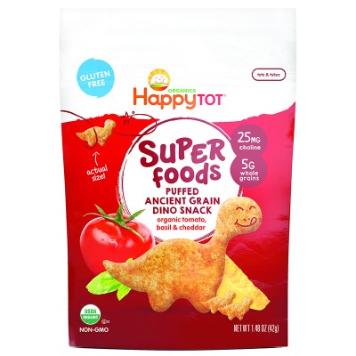 Happy Tot Dino Snack - Tomato, Basil & Cheddar 42g