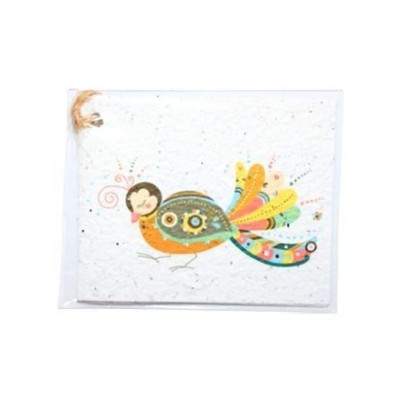 Growing Paper Gift Tag - Colourful Bird