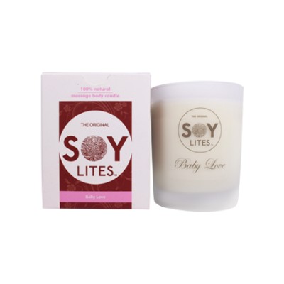 Soylites Frosted Luxury Massage Candle - Baby Love, 220ml