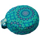 Simply Shweshwe Zafu Cushion - Verdant Mandala 