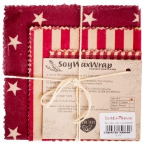6 Degrees East Soy Wax Wraps Set of 3 - Red