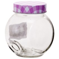 Consol Broadway Jar With Purple & White Lid