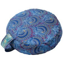 Simply Shweshwe Zafu Cushion - Blue Peacock