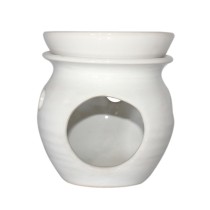 Indalo Glazed White 2-Piece Ceramic Burner