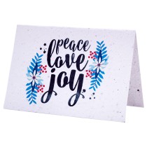 Growing Paper Card - Peace Love Joy 