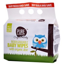 Pure Beginnings Gentle Baby Wipes with Organic Aloe, 3 packs
