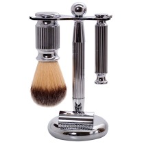 Bundubeard Safety Razor, Stand & Boar Brush