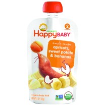 Happy Baby S2 Apricots, Sweet Potatoes & Bananas 113g