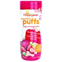 Happy Baby Puffs - Strawberry & Beet 60g