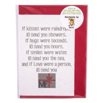 Valentine's Day Card - "If kisses were.."